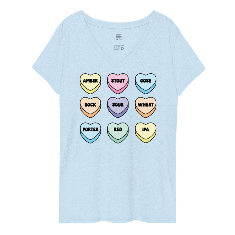 Brewer's Heart - Women’s Recycled V-Neck T-Shirt
