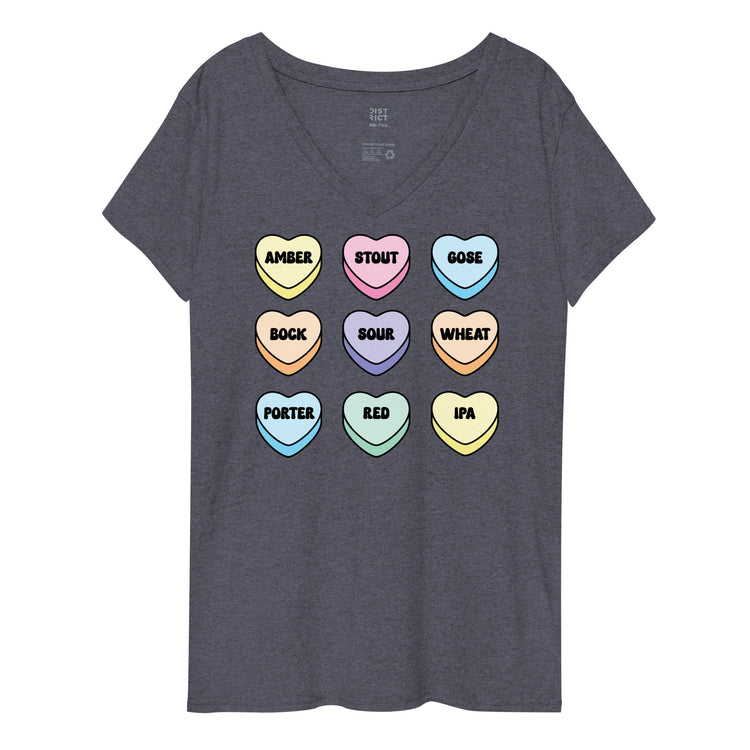 Brewer's Heart - Women’s Recycled V-Neck T-Shirt