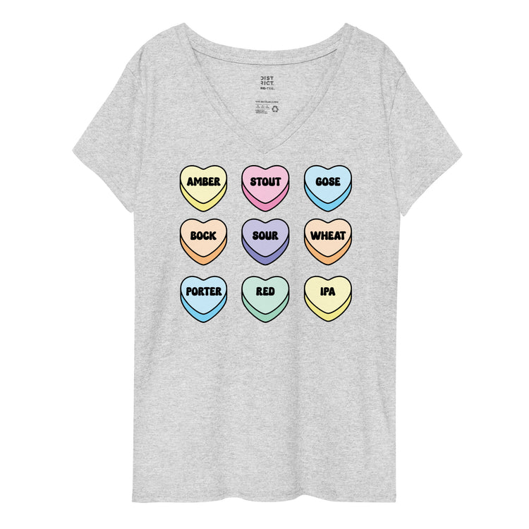 Brewer's Heart - Women’s Recycled V-Neck T-Shirt