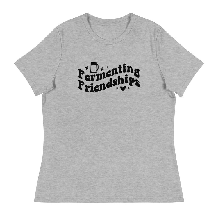 Fermenting Friendships - Black Ink - Women's Relaxed T-Shirt