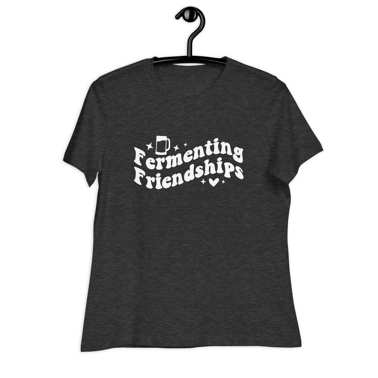 Fermenting Friendships - White Ink - Women's Relaxed T-Shirt
