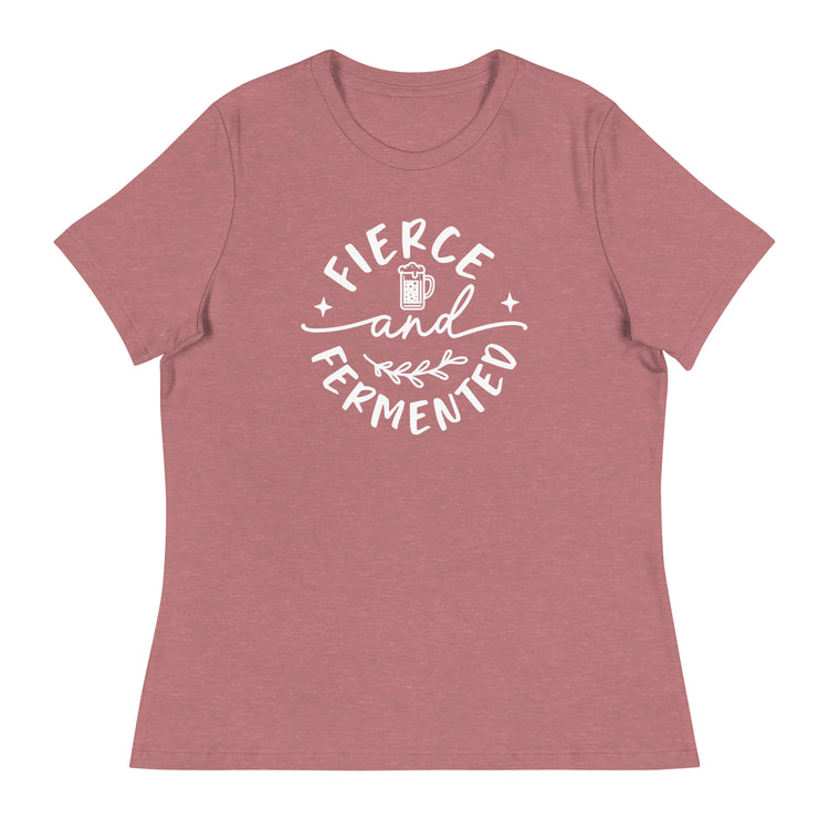 Fierce and Fermented - White Ink - Women's Relaxed T-Shirt