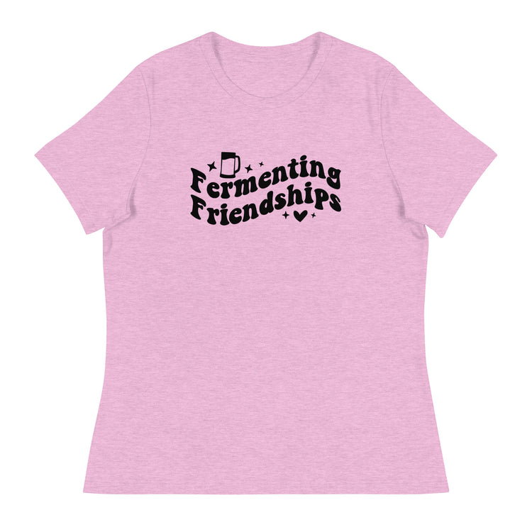 Fermenting Friendships - Black Ink - Women's Relaxed T-Shirt
