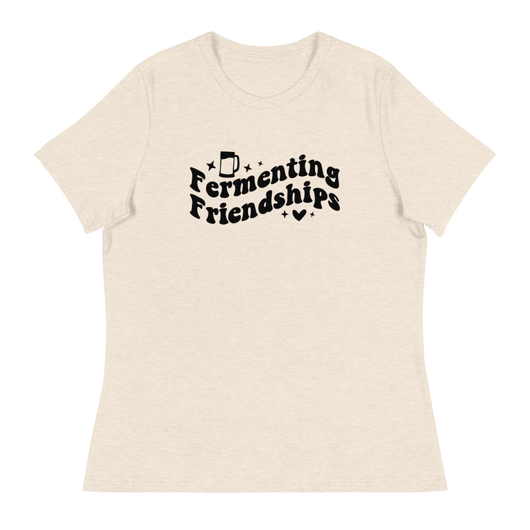 Fermenting Friendships - Black Ink - Women's Relaxed T-Shirt