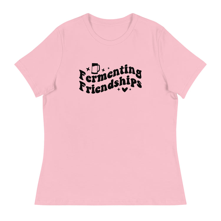 Fermenting Friendships - Black Ink - Women's Relaxed T-Shirt