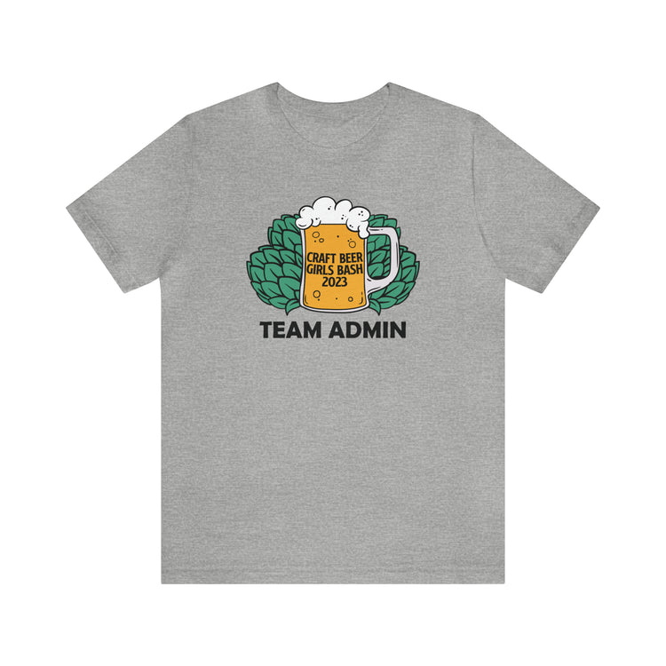 CBG Bash - Team Admin T-Shirt with QR Code in Black Ink