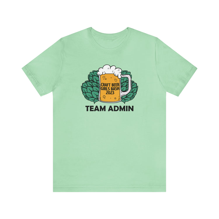 CBG Bash - Team Admin T-Shirt with QR Code in Black Ink