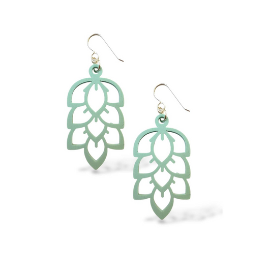 Soft Sage Beer Earrings – Long Hop