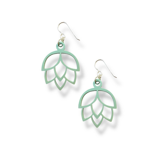 Soft Sage Beer Earrings – Petite Hop