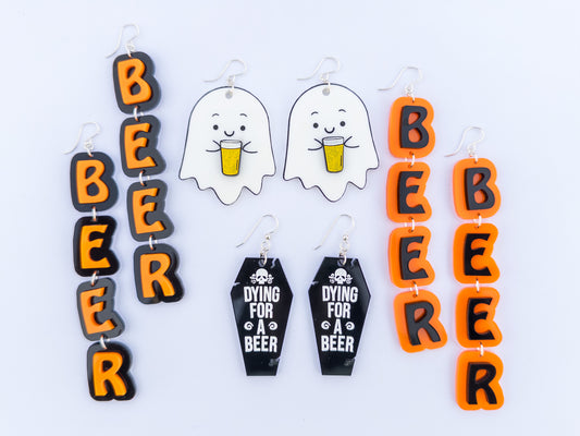 Dying for a Beer Earrings