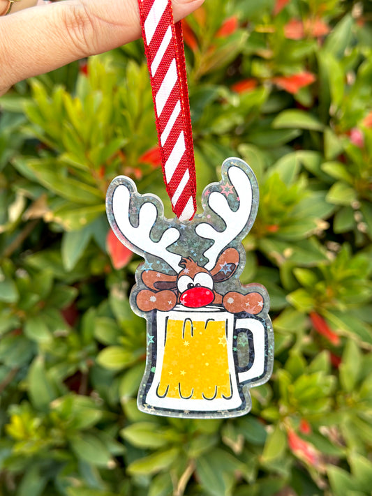 Rudolph the Brew Nose Reindeer Ornament