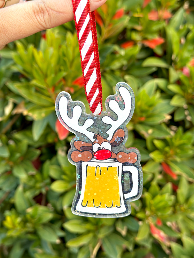 Rudolph the Brew Nose Reindeer Ornament
