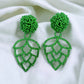 Bold, Green, and Beautiful Hop Earrings