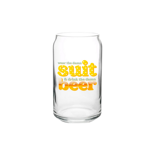 Wear the Damn Suit Glassware