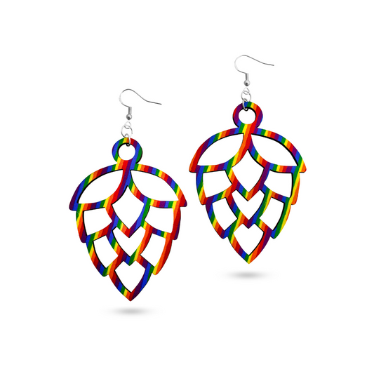 Rainbow Stripe Hop Earrings