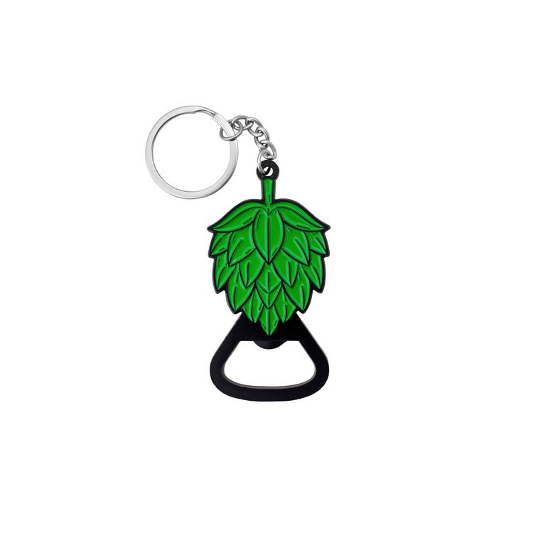 Green Beer Hop Bottle Opener with Keychain