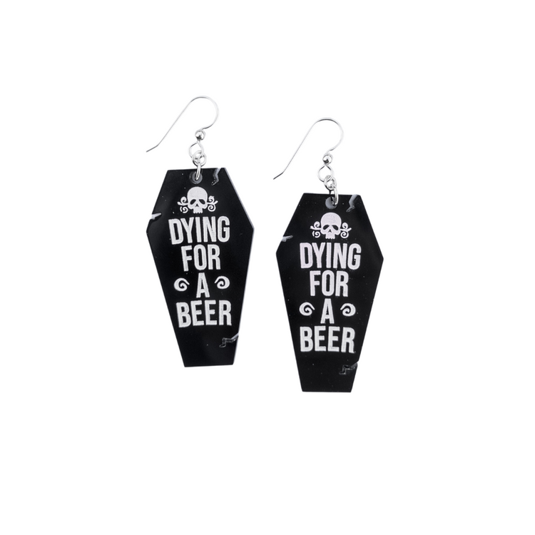 Dying for a Beer Earrings