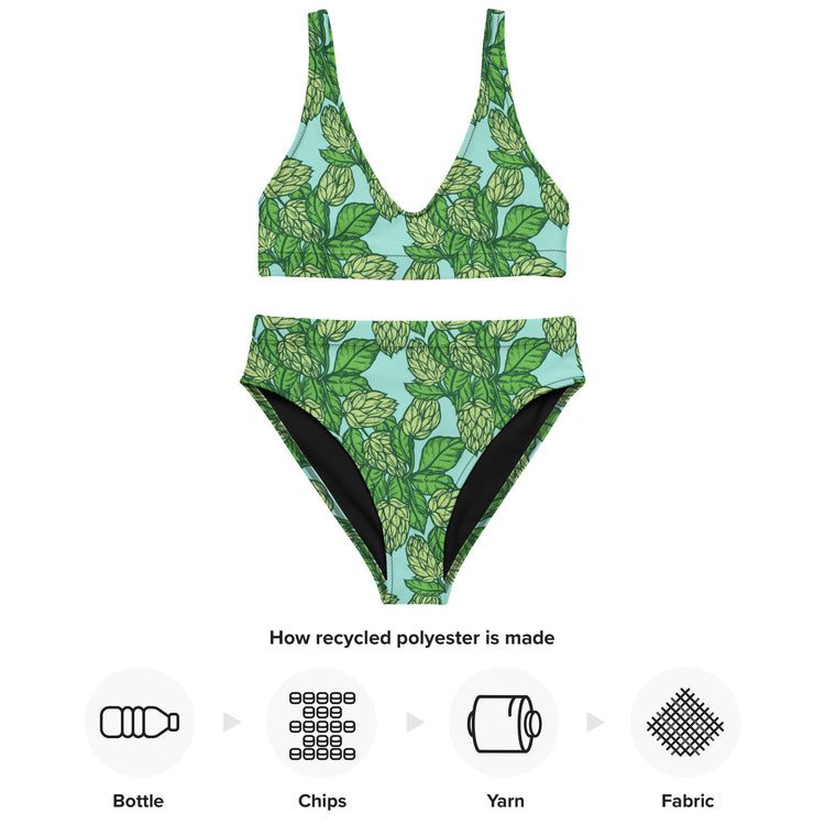 The Hoppy Garden - Recycled High-Waisted Bikini