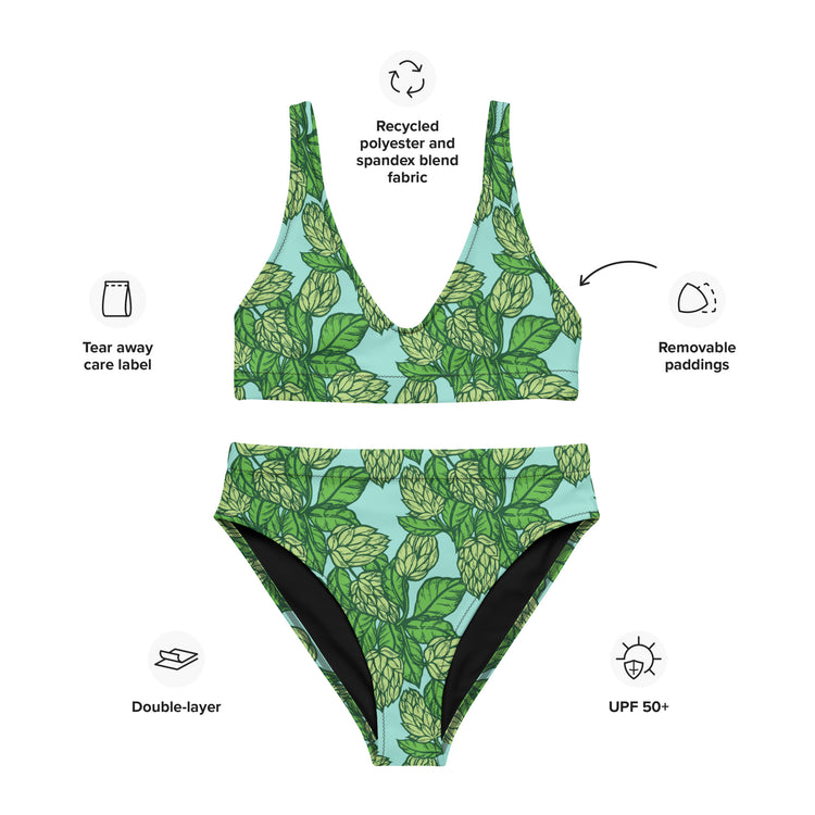 The Hoppy Garden - Recycled High-Waisted Bikini