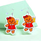 Pre-Order: Gingerbeer Boy Holiday Earrings - CLEAR
