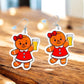 Pre-Order: Gingerbeer Boy Holiday Earrings - CLEAR