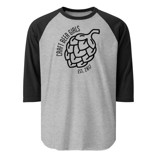 Craft Beer Girls Logo - 3/4 Sleeve Raglan Shirt