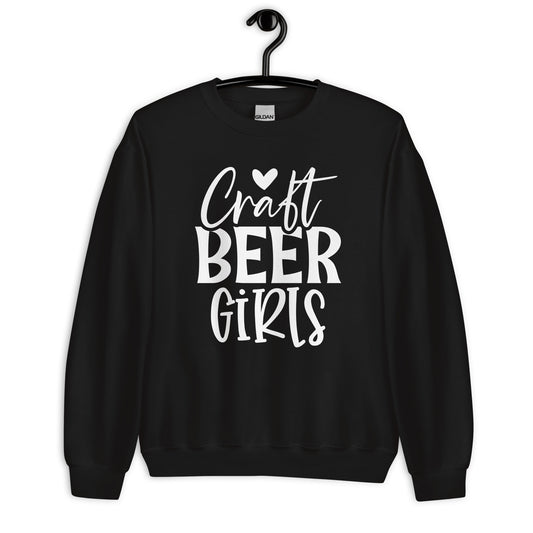 Craft Beer Girls - White Ink - Unisex Sweatshirt