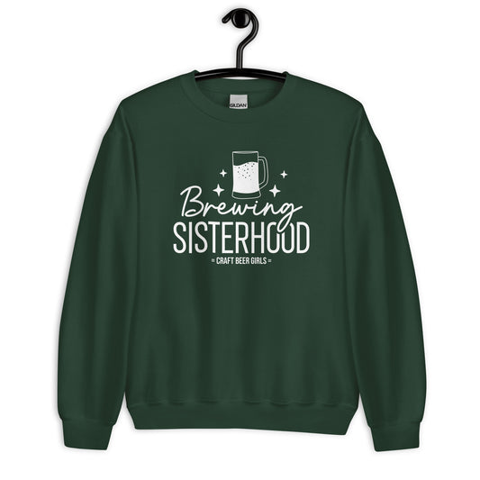 Brewing Sisterhood - White Ink - Unisex Sweatshirt