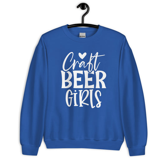 Craft Beer Girls - White Ink - Unisex Sweatshirt