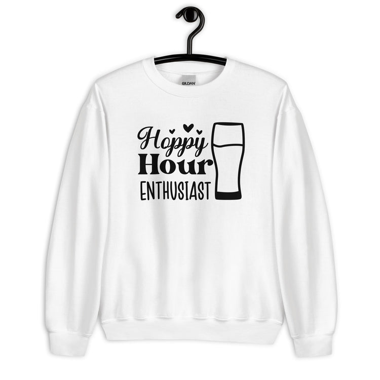 Hoppy Hour Enthusiast - Black Ink - Unisex Sweatshirt