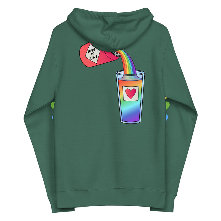 Love is Love Can Pour - All-Gender Zip-Up Hoodie