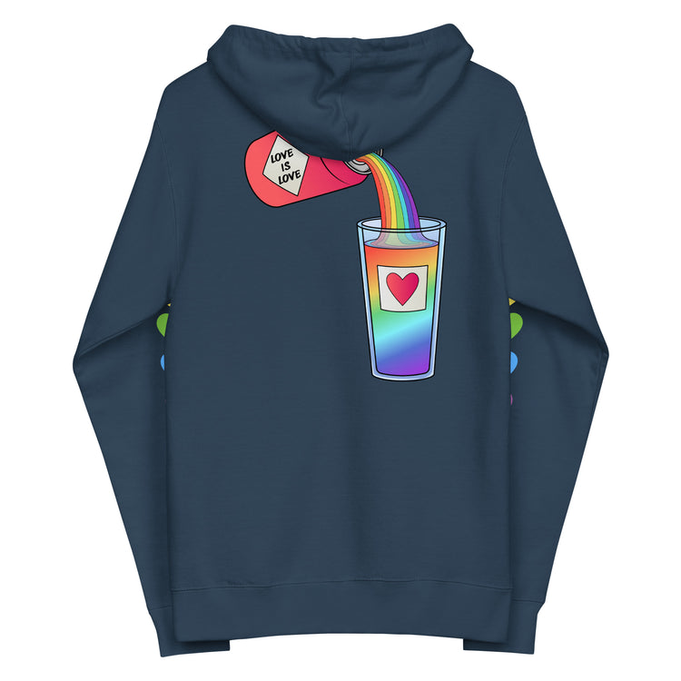 Love is Love Can Pour - All-Gender Zip-Up Hoodie