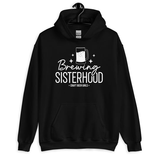 Brewing Sisterhood - White Ink - Unisex Hoodie