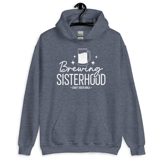 Brewing Sisterhood - White Ink - Unisex Hoodie