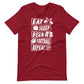 Eat, Sleep, Craft Beer, Football, Repeat - White Ink - Unisex t-shirt