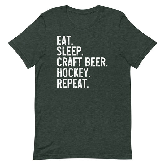 Eat, Sleep, Craft Beer, Hockey, Repeat - Unisex T-Shirt