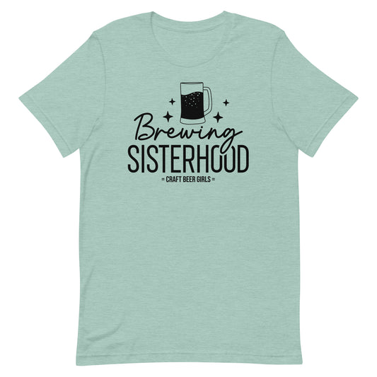 Brewing Sisterhood - Black Ink - Unisex T-Shirt