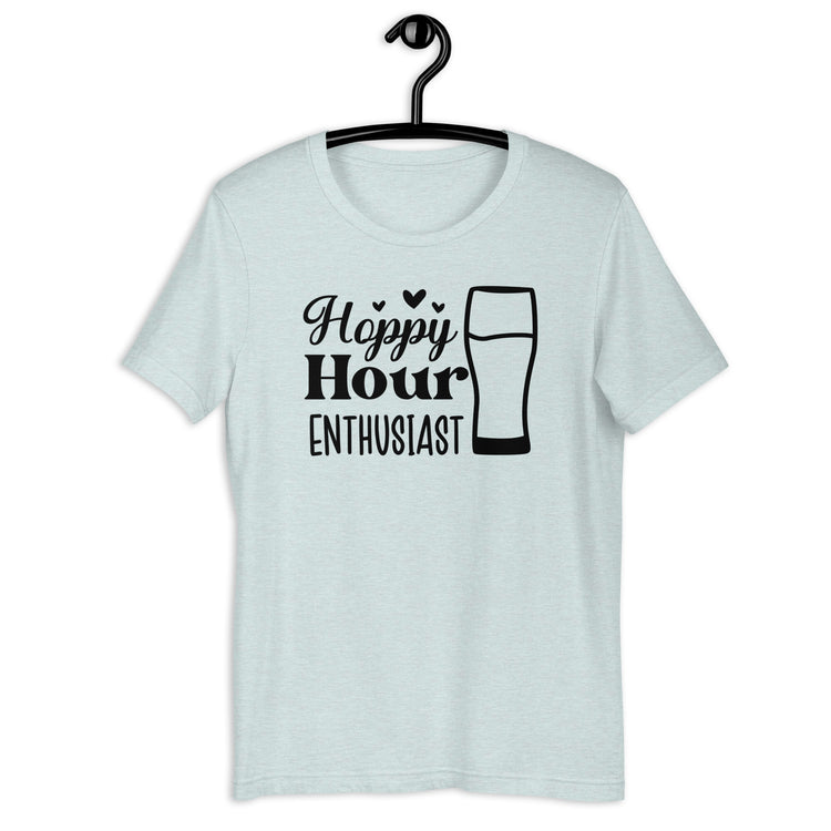 Hoppy Hour Enthusiast - Black Ink - Unisex T-Shirt