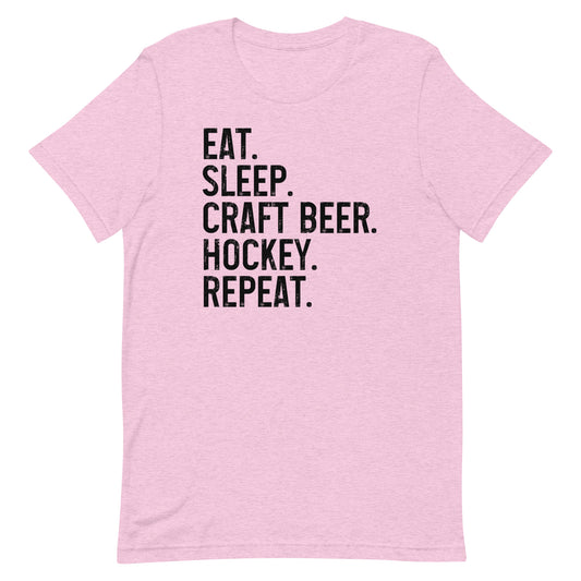 Eat, Sleep, Craft Beer, Hockey, Repeat - Unisex T-Shirt