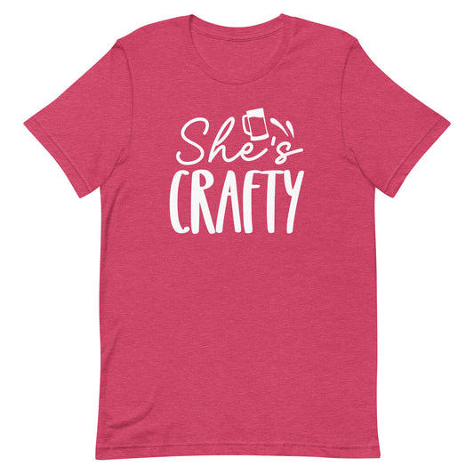 She's Crafty - White Ink - Unisex T-Shirt