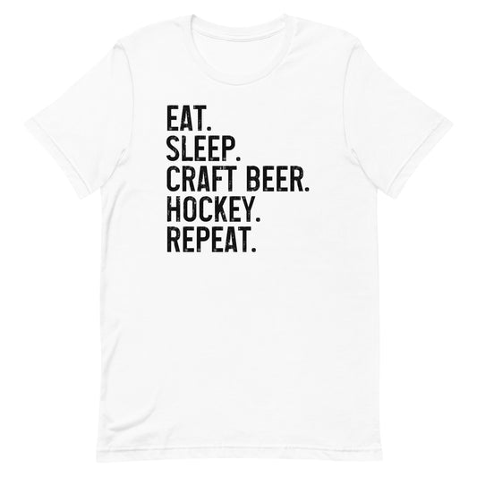 Eat, Sleep, Craft Beer, Hockey, Repeat - Unisex T-Shirt