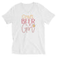 Craft Beer Girl - Unisex Short Sleeve V-Neck T-Shirt