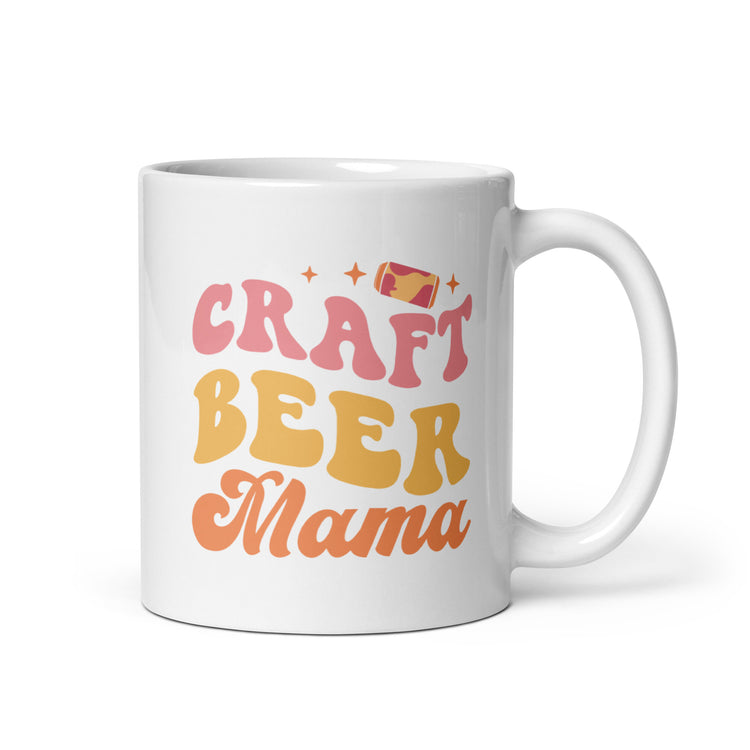 Craft Beer Mama - White Glossy Mug (Right-Handed)