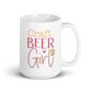 Craft Beer Girl - White Glossy Mug (Right-Handed)