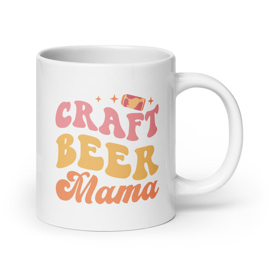 Craft Beer Mama - White Glossy Mug (Right-Handed)