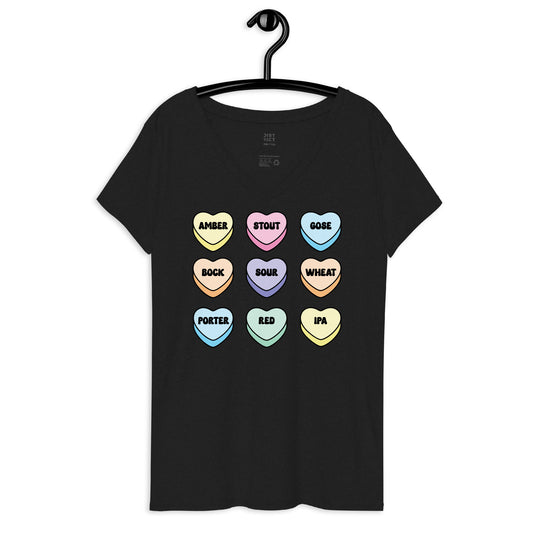 Brewer's Heart - Women’s Recycled V-Neck T-Shirt