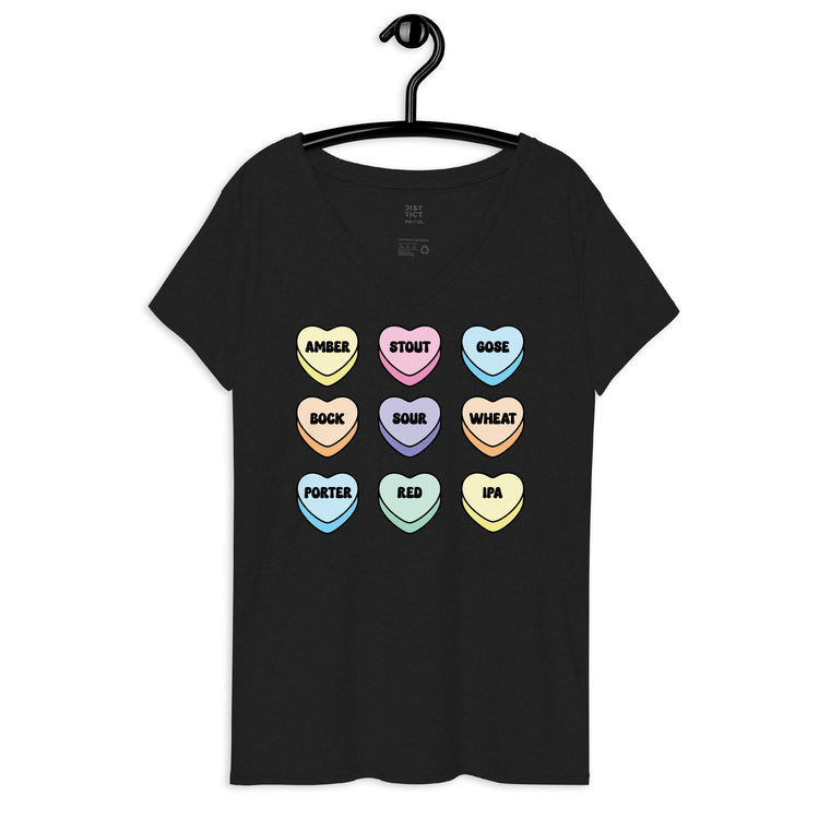 Brewer's Heart - Women’s Recycled V-Neck T-Shirt