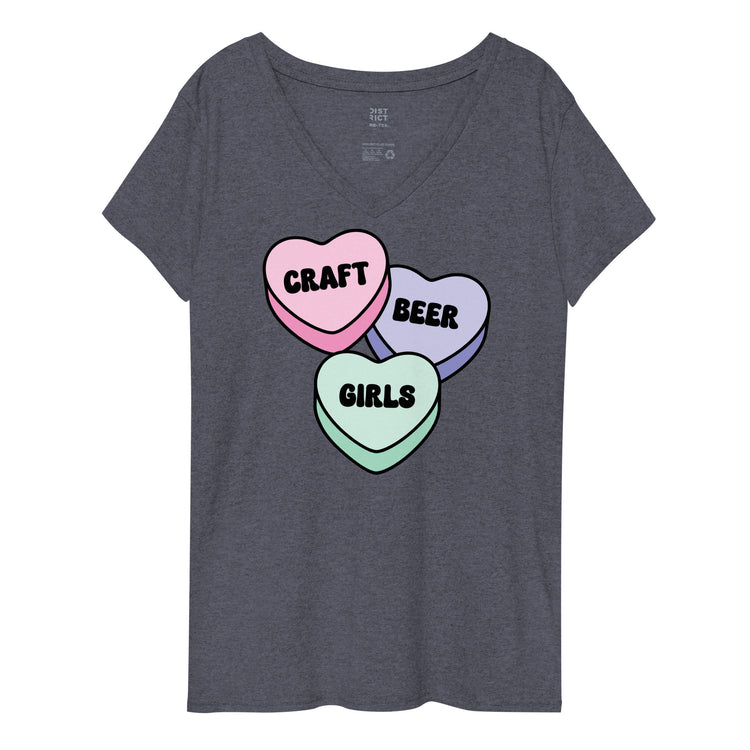 Craft Beer Girls Candy - Women’s Recycled V-Neck T-Shirt