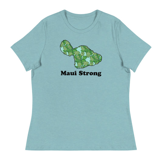 Maui Strong - Black Ink - Women's Relaxed T-Shirt