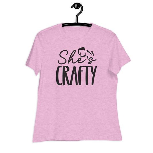 She's Crafty - Black Ink - Women's Relaxed T-Shirt